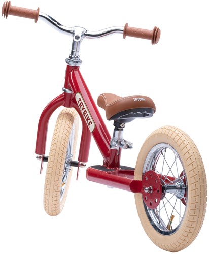 Trybike loopfiets 2 in 1 Steel - vintage rood