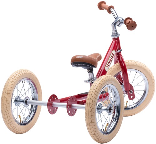 Trybike bicicleta de equilibrio 2-en-1 Steel - bici infantil rojo vintage-3