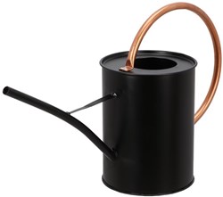 Esschert Design regadera metal negro cobre 1,64L para jardín y plantas