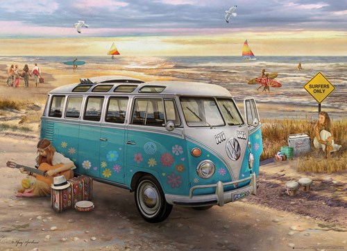 Eurographics puzzle Volkswagen VW Bus Love & Hope 1000 piezas retro