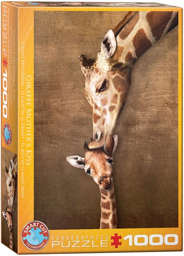 Eurographics puzzle animales Jirafa madre y bebé - 1000 piezas cartón-2