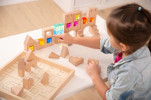 TickiT bloques de construcción de madera - diversión con gemas de colores-3