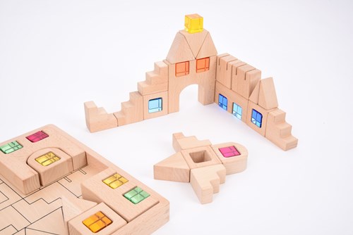TickiT bloques de construcción de madera - diversión con gemas de colores-2
