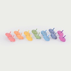 TickiT juguete de madera peonzas arcoíris - juego educativo