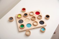 TickiT juguete sensorial de madera Touch & Match tablero educativo