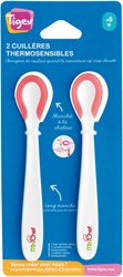 Tigex cucharas bebé sensibles al calor set de 2 coloridas alimentación segura
