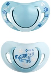 Tigex chupetes silicona Smart Planet 18-36M azul set de 2