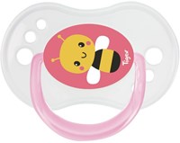 Tigex chupete silicona 18-36M rosa día y noche set de 3-2