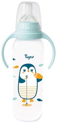 Tigex biberón con asas 330ml Air Control Pingüino Azul sin BPA