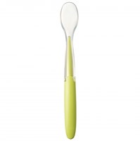 Tigex cuchara bebé silicona suave verde 4M+ para primeras comidas