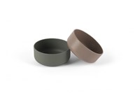 Dantoy set cuencos bebé BIOplástico moka verde oliva 2 piezas ecológico