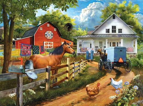 SunsOut puzzle Tom Wood - Helping Neighbors - rompecabezas 1000 piezas