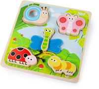 Tidlo puzzle de madera - juguete educativo de insectos para niños