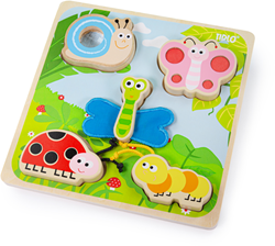 Tidlo puzzle de madera - juguete educativo de insectos para niños