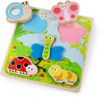 Tidlo puzzle de madera - juguete educativo de insectos para niños-2