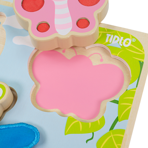 Tidlo puzzle de madera - juguete educativo de insectos para niños-3