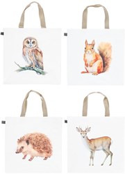 Esschert Design bolsa de la compra animal del bosque estampado animal bolsa poliéster