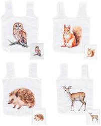 Esschert Design bolsa plegable bosque - bolsa de compras colorida