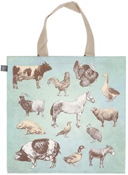 Esschert Design bolsa de la compra animales de granja bolsa de juguetes colorida