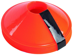 Precision set de conos de entrenamiento - naranja - 10 piezas - plástico