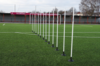 Precision postes de entrenamiento blancos set de 12 - 1,7m accesorios deportivos