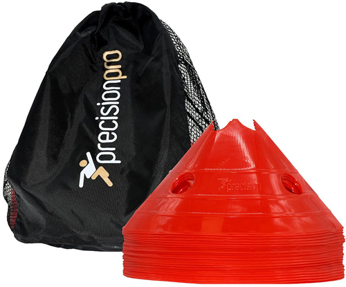 Precision conos de entrenamiento gigantes rojos - set de 20 marcadores deportivos para jugar