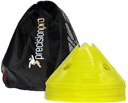 Precision conos de entrenamiento - Set de 20 conos deportivos amarillos