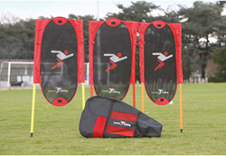 Precision set de maniquíes de entrenamiento fútbol - 3 piezas con palos - 6ft