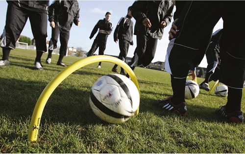 Precision arcos de entrenamiento exterior amarillo - set de 3 - fútbol