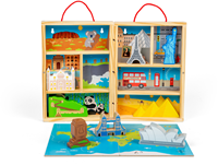BigJigs set de juego de viaje de madera - maleta educativa infantil