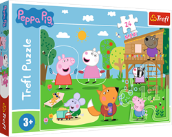 Trefl puzzle Peppa Pig - Diversión en la hierba - 24 piezas