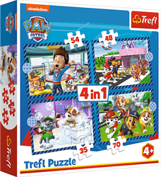 Trefl puzzle PAW Patrol 4in1 - Doggy things juguete de cartón
