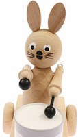 Miva conejo de madera para arrastrar con xilófono - juguete educativo-3
