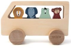 Trixie autobús de animales de madera - juguete educativo FSC con animales