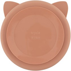 Trixie plato infantil de silicona con compartimentos y ventosa - Mrs. Cat - rosa