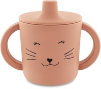 Trixie vaso con boquilla de silicona rosa Mrs. Cat - taza antiderrames para bebé
