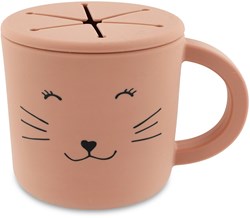 Trixie vaso para snacks de silicona Mrs. Cat - vaso rosa para bebés