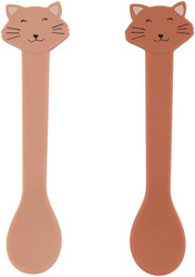 Trixie set de cucharas de silicona para niños - Mrs. Cat - colorido y seguro