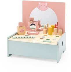 Trixie tocador de madera - juguete educativo - mesa de maquillaje de madera - juego de rol