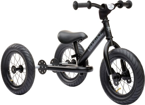 Trybike bicicleta de equilibrio 2-en-1 acero - Negro - Bicicleta infantil - 12 pulgadas Trybike steel 2-in-1, all black edition