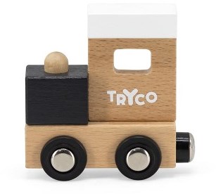 Tryco locomotora tren de letras de madera - juguete colorido para niños