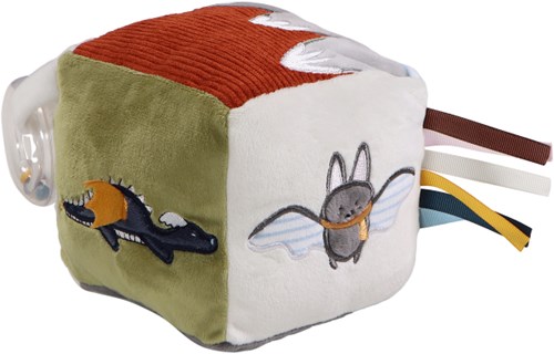 Tryco cubo de actividades de peluche fantasía - suave cubo de juego para bebé