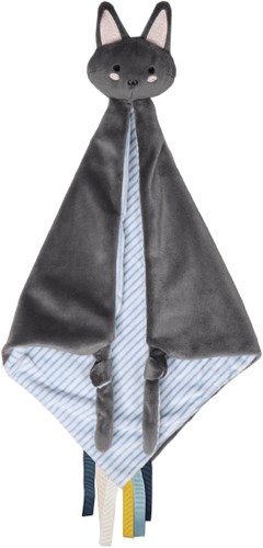 Tryco manta de peluche murciélago Bruce mantita bebé gris suave-2