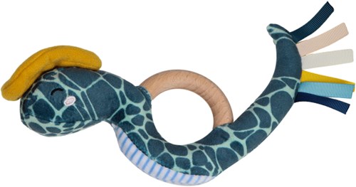 Tryco anillo de dentición de madera sonajero serpiente Steve - juguete para bebé-2
