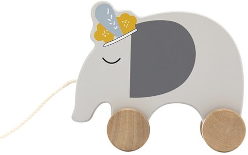 Tryco juguete de arrastre de madera elefante - juguete para bebés - motricidad