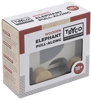 Tryco juguete de arrastre de madera elefante - juguete para bebés - motricidad-2