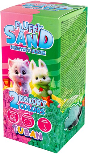 Tuban arena cinética Fluffy Sand - arena de juego rosa y verde 2 x 70 g