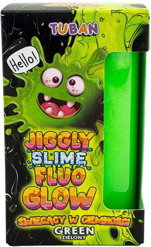 Tuban Jiggly Slime Fluo Glow - Verde 430 g slime juguete-2
