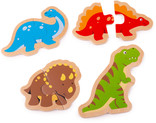Bigjigs Puzzles de Dos Piezas Dinosaurio