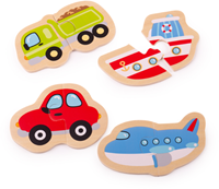 Bigjigs Puzzles de Dos Piezas (Transporte)